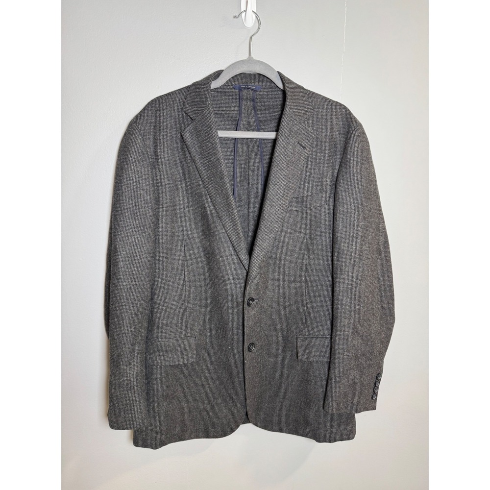Brooks Brothers 1818 Regent Blazer 42R Grey Wool Cashmere Micro Check Sport Coat - Picture 1 of 8